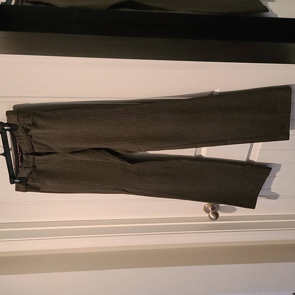 Gray striped dress pants